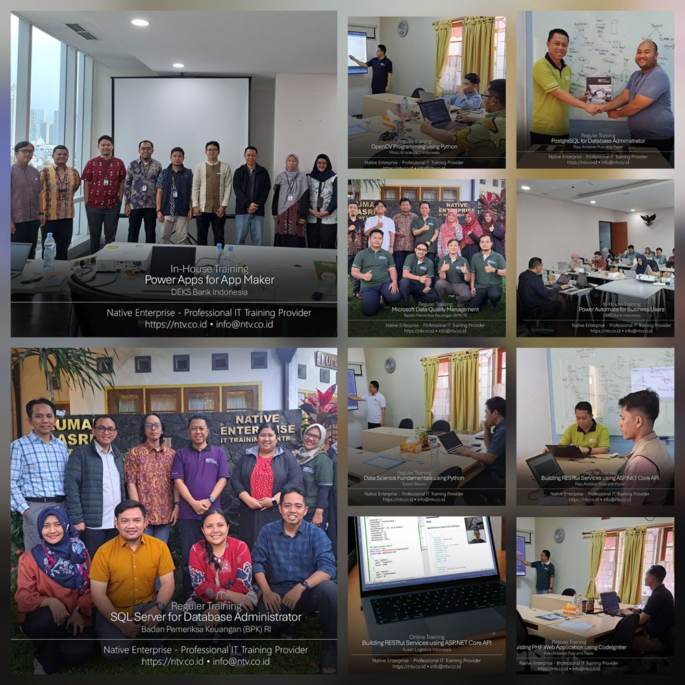 Resume Kelas Training Tahun 2025 di Native Enterprise IT Training Center